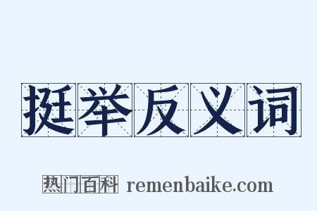 挺举反义词是什么意思的图片